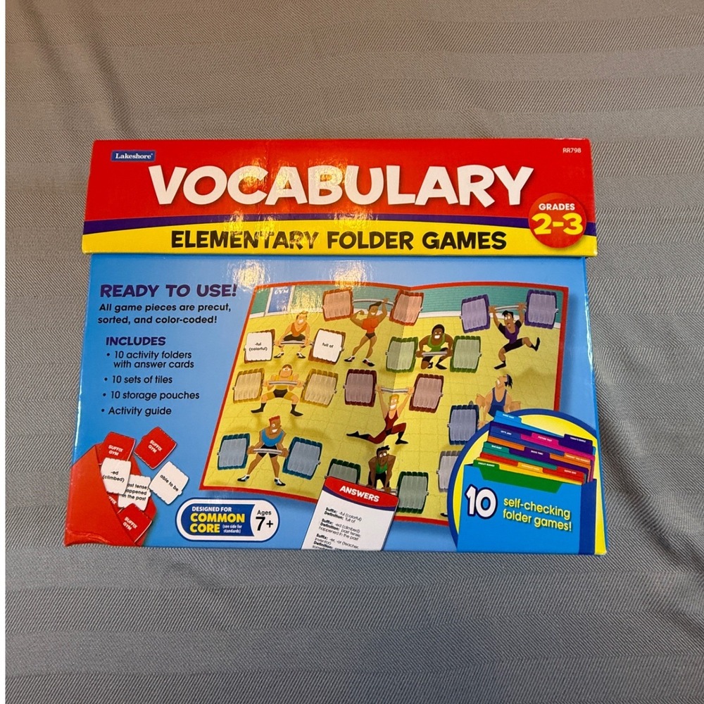 Lakeshore Vocabulary Elementary Folder Games Grades 2-3 Common Core RR798 Set 10